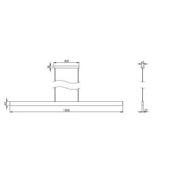 Linea Mat sort 180 cm