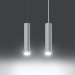 Pendel dobbelt LAGOS, hvid cylinder pendel til GU10 pre 