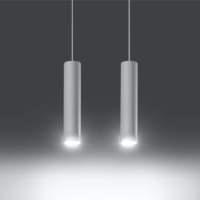 Pendel dobbelt LAGOS, hvid cylinder pendel til GU10 pre 