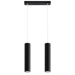 Pendel dobbelt LAGOS, sort cylinder pendel til GU10 pre 
