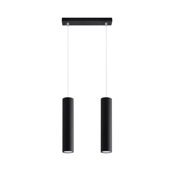 Pendel dobbelt LAGOS, sort cylinder pendel til GU10 pre 