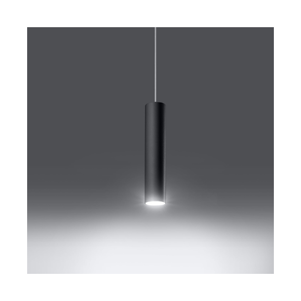 Blå Tempel Mose Pendel Single LAGOS, sort cylinder pendel til GU10 pære - Loftlamper -  DeCoHouse