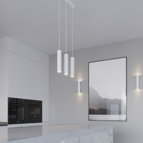 Pendel Trippel LAGOS, hvid cylinder pendel til GU10 pre 