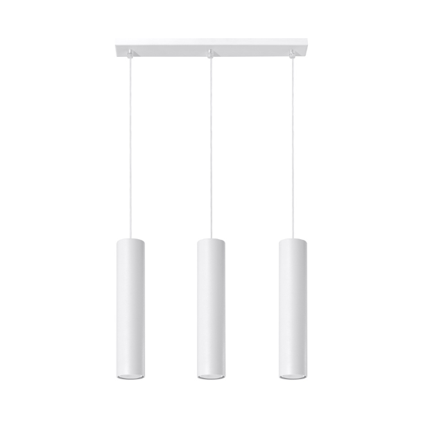 Pendel Trippel LAGOS, hvid cylinder pendel til GU10 pre 
