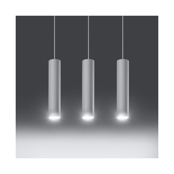 Pendel Trippel LAGOS, hvid cylinder pendel til GU10 pre 