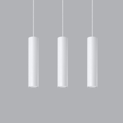 Pendel Trippel LAGOS, hvid cylinder pendel til GU10 pre 