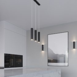 Pendel Trippel LAGOS, sort cylinder pendel til GU10 pre 