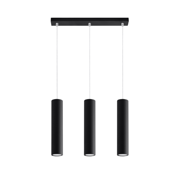 Pendel Trippel LAGOS, sort cylinder pendel til GU10 pre 
