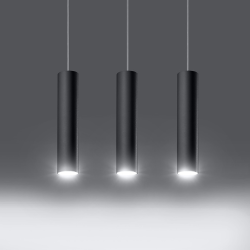 Pendel Trippel LAGOS, sort cylinder pendel til GU10 pre 