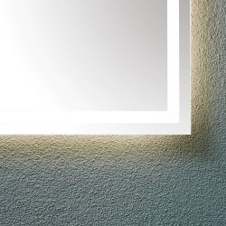 LUCA, firkantet spejl med firsidet belysning og backlight.