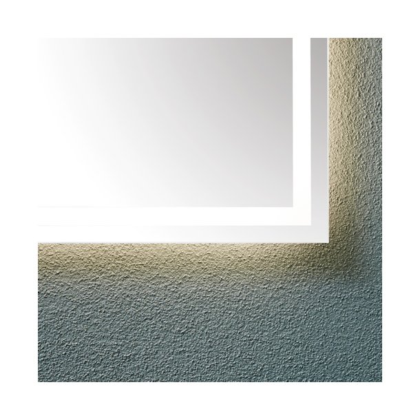 LUCA, firkantet spejl med firsidet belysning og backlight.