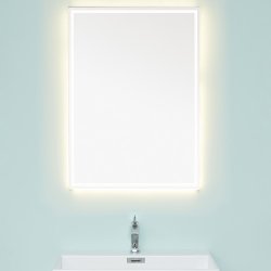 LUCA, firkantet spejl med firsidet belysning og backlight.
