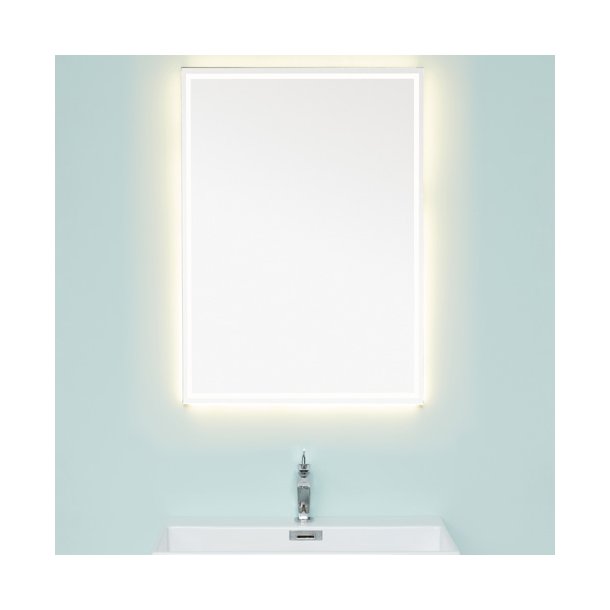 LUCA, firkantet spejl med firsidet belysning og backlight.