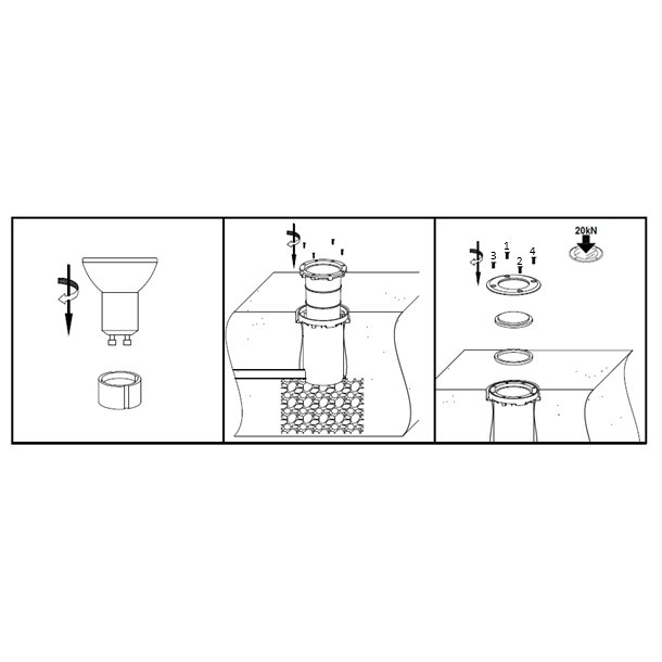  Nedgravnings spot GU10 JUSTERBAR