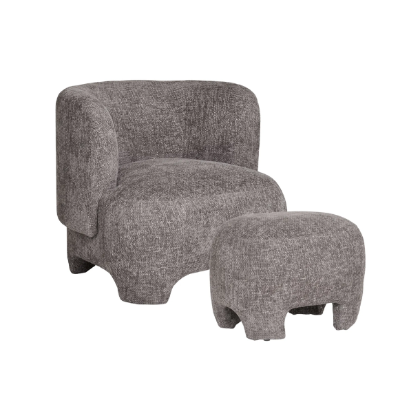 Nazare, st af loungestol &amp; puf