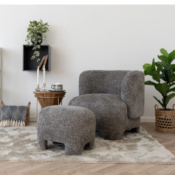 Nazare, st af loungestol &amp; puf