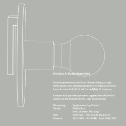 ODA, Gold Messing spejllampe 