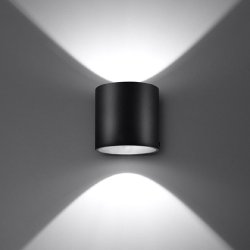  Vglampe,  rund med up/down light, ORBIS 