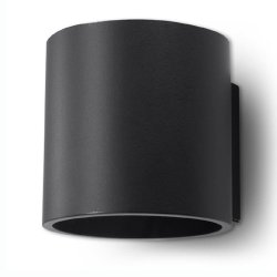  Vglampe,  rund med up/down light, ORBIS 