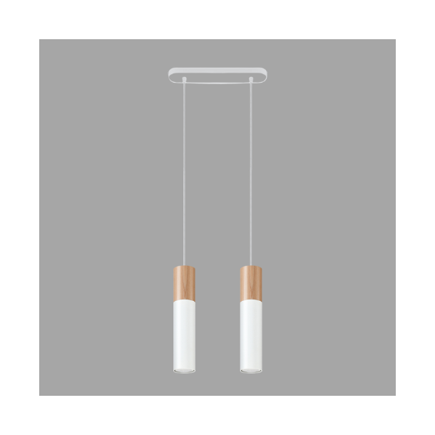 Pendel, hvid PABLO dobbelt, 2 x GU10 pendler