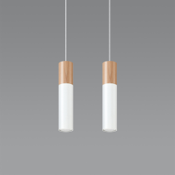 Pendel, hvid PABLO dobbelt, 2 x GU10 pendler
