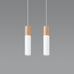 Pendel, hvid PABLO dobbelt, 2 x GU10 pendler