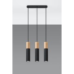 Pendel, Hvid PABLO Trippel, 3*GU10 pendler i tr &amp; metal 