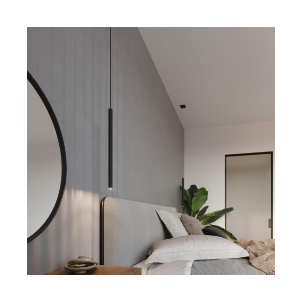 Pastelo Single, SORT cylinder lampe til G9 pre.   