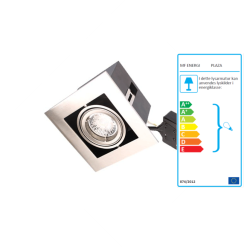 Firkantet indbygningsspot, PLAZA Single 
