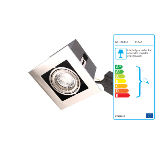 Firkantet indbygningsspot, PLAZA Single 