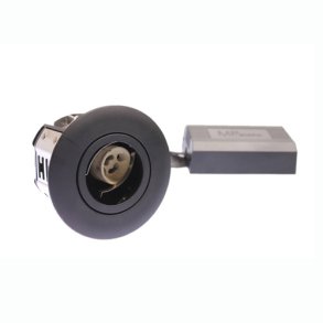 Udendrs, sort rustfri indbygningsspot 