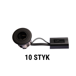 Punto GU10 10 stk pakke, Mat Sort