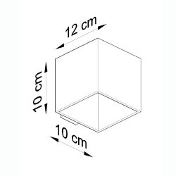 Beton/Concreate Vglampe,  Kube model med up/down light, QUAD