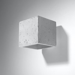 Beton/Concreate Vglampe,  Kube model med up/down light, QUAD