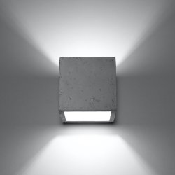 Beton/Concreate Vglampe,  Kube model med up/down light, QUAD