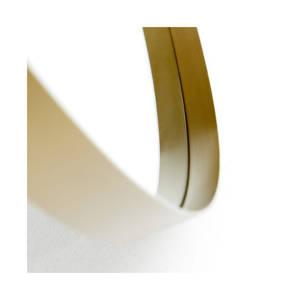 Casse, rundt spejl med messing ramme