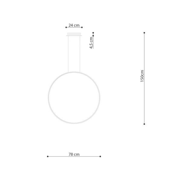 RIO 78 pendel / spejl lampe ring light 