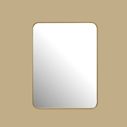 Messing spejl med afrundede hjrner