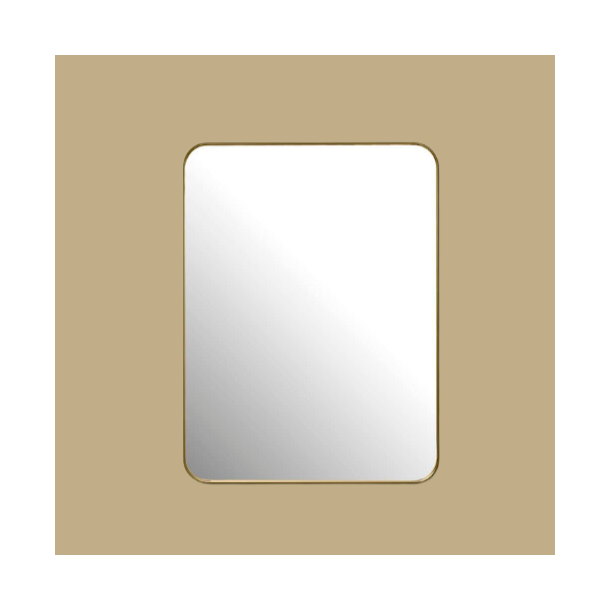 Messing spejl med afrundede hjrner