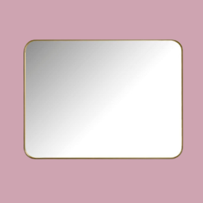 Messing spejl med afrundede hjrner