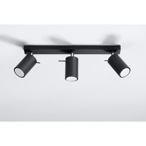 Ring, spotlampe SORT med 3 GU10 spot