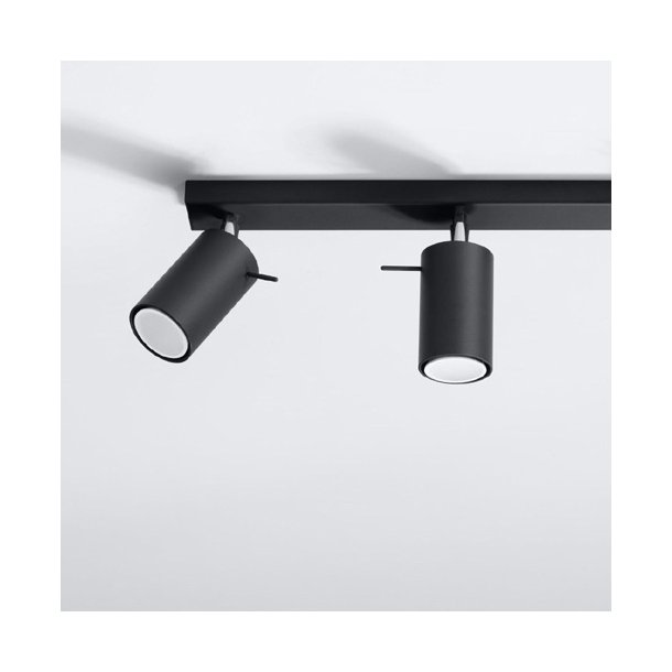 Ring, spotlampe SORT med 3 GU10 spot