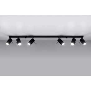 Ring, spotlampe, skinne med 6 Gu10 spot