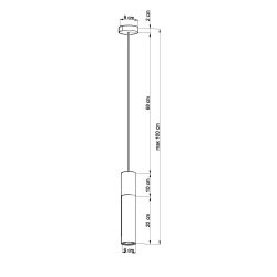 Pendel Single PABLO, sort &amp; tr