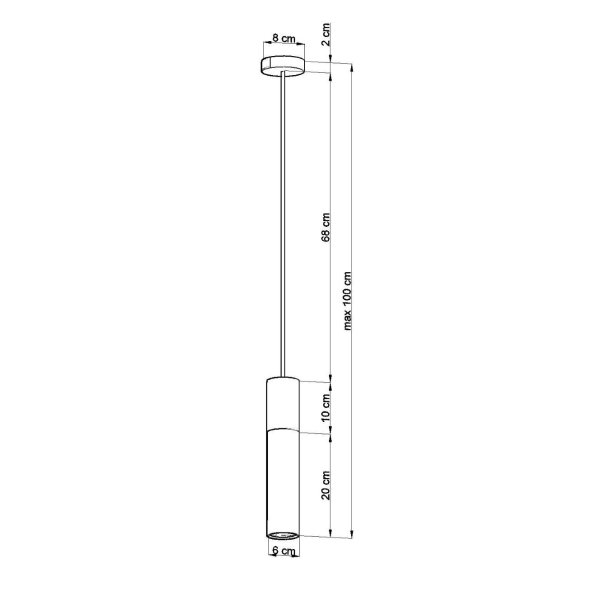 Pendel Single PABLO, sort &amp; tr