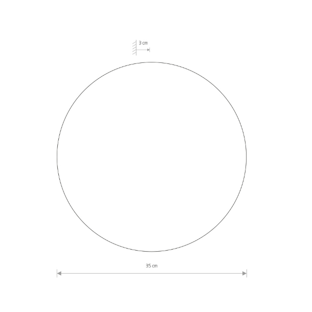 Lagersalg SCONCE Vglampe 35 Backlight HVID