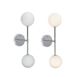 Sigma dobbelt vglampe, glaskugler 