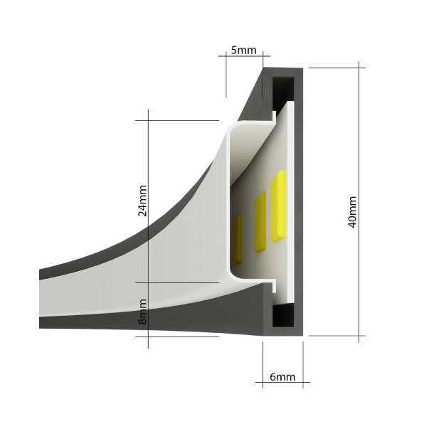 RIO 55 pendel / spejl lampe ring light 