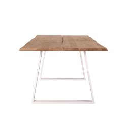 Trapez, bordben/stel, Hvid