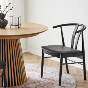 Artenara spisebordsstol, sort 